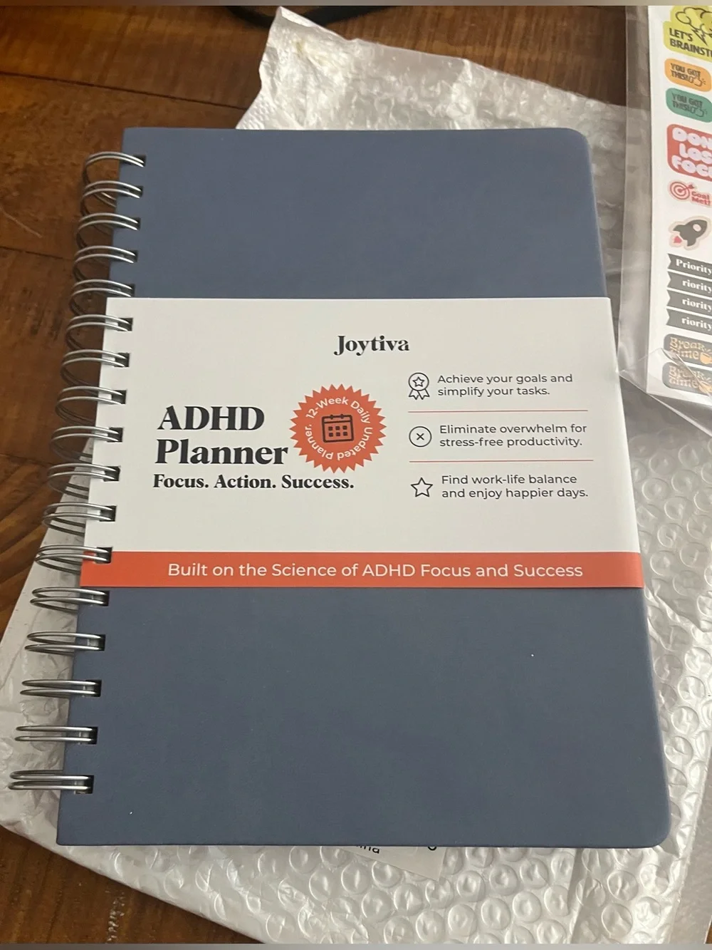 NWT Joytiva 12-Week Cycle Undated ADHD Planner for Neurodivergent Adults